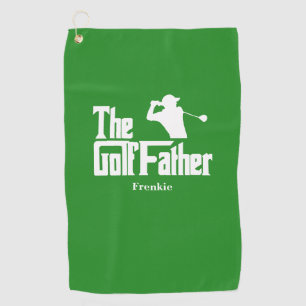 De golfvader met de naam Funny Golf Theme Golfhanddoek