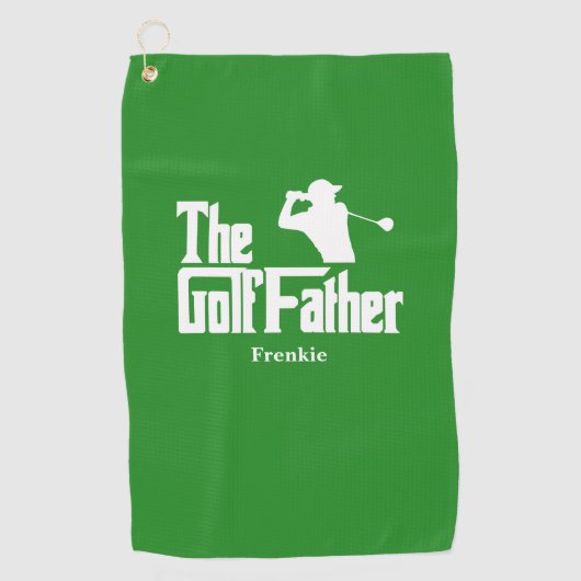 De golfvader met de naam Funny Golf Theme Golfhanddoek (Voorkant)