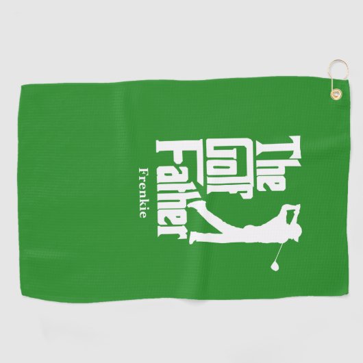 De golfvader met de naam Funny Golf Theme Golfhanddoek (Horizontaal)