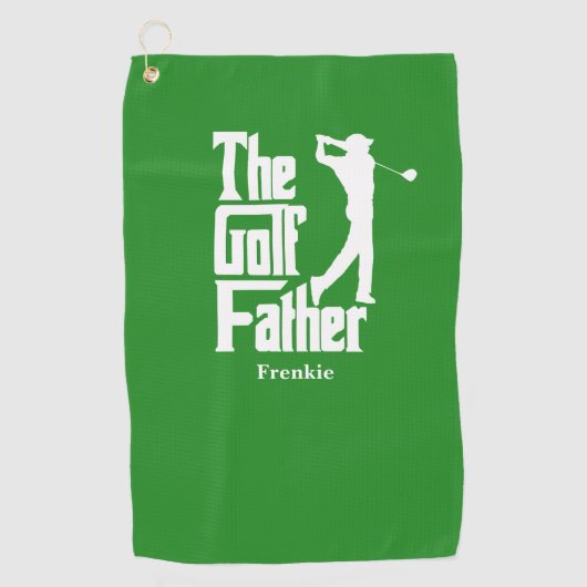De golfvader met de naam Funny Golf Theme Golfhanddoek (Voorkant)