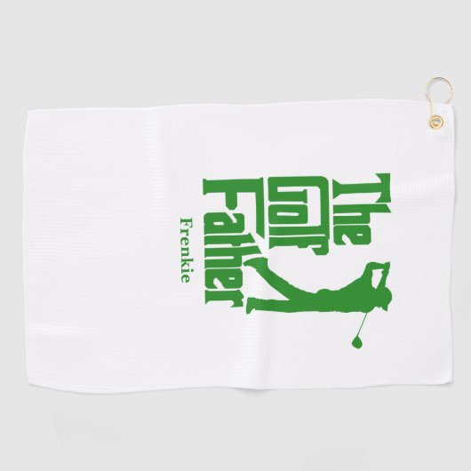 De golfvader met de naam Funny Golf Theme Golfhanddoek (Horizontaal)