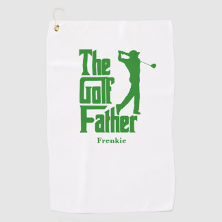 De golfvader met de naam Funny Golf Theme Golfhanddoek