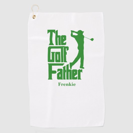 De golfvader met de naam Funny Golf Theme Golfhanddoek (Voorkant)