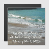 De golven die op de Beach turquoise slaan sparen d (Voorkant / Achterkant)