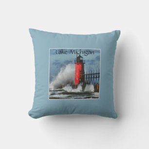 De Golven en de Vuurtoren van Michigan van het Kussen