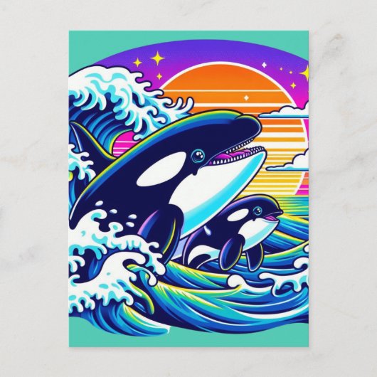 De golven overleven briefkaart (Voorkant)