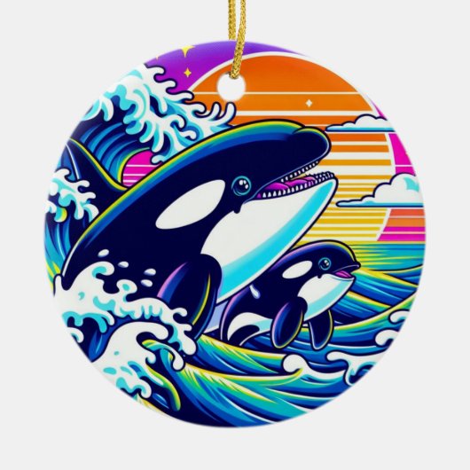 De golven overleven keramisch ornament (Voorkant)