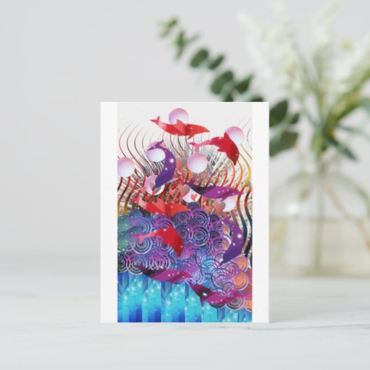 De golven uitrusten briefkaart (Staand voorkant)