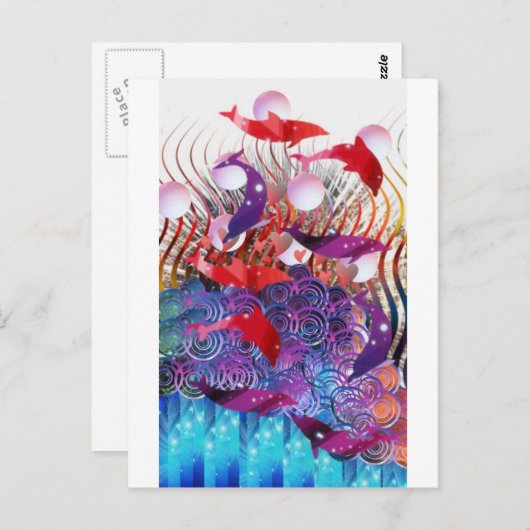 De golven uitrusten briefkaart (Voorkant / Achterkant)