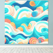 de golven van de oceaan canvas afdruk (Insitu (Houten vloer))