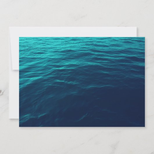 De Golven van de Turquoise Geometric sparen de Dat Save The Date (Achterkant)