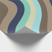 De golven van het leven midden eeuw moderne gladde cadeaupapier (Hoek)