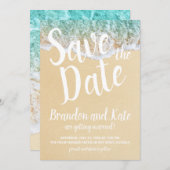 De Golven van het strand en Zand sparen de Datum Kaart (Voorkant / Achterkant)