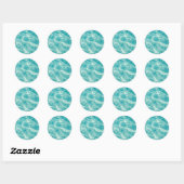 de golven van het zee ronde sticker (Vel)