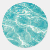 de golven van het zee ronde sticker (Voorkant)