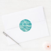 de golven van het zee ronde sticker (Envelop)
