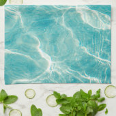 de golven van het zee theedoek (Gevouwen)