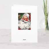 De golvende Kerstman Feestdagen Kaart (Achterkant)