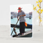 DE GONDELIER VAN VENETIË MET ZIJN PET KAART (Gele Bloem)