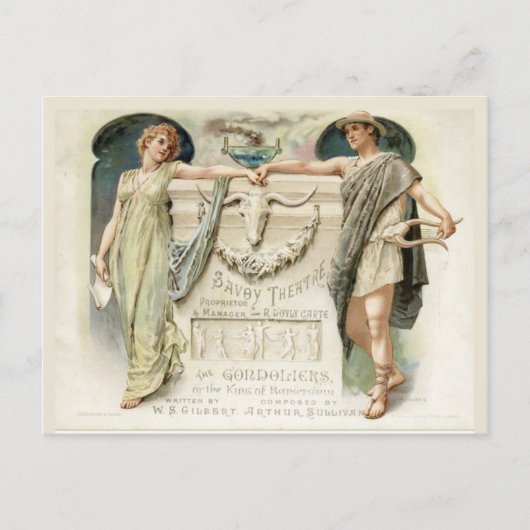 De Gondoliers Briefkaart (Voorkant)