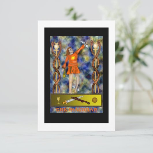 De goochelaar - Dank je kaart (Staand voorkant)