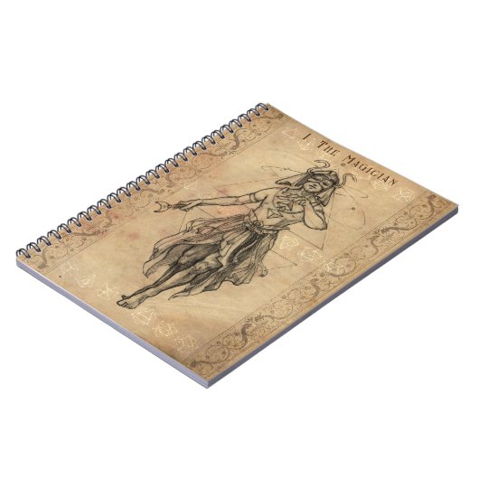 De goochelaar tarot kaart kunstzinnig notitieboek (Linkerzijde)