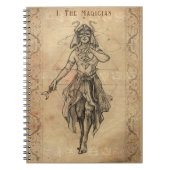 De goochelaar tarot kaart kunstzinnig notitieboek (Voorkant)