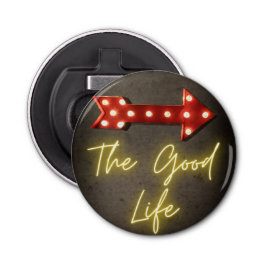 De Good Life Neon Arrow Button Flesopener
