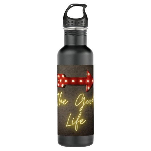 De Good Life Neon Arrow Waterfles (Voorkant)