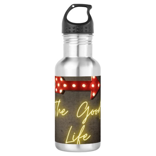 De Good Life Neon Arrow Waterfles (Voorkant)
