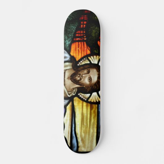 De Good Shepherd; Jezus op gekleurd glas Persoonlijk Skateboard (Voorkant)