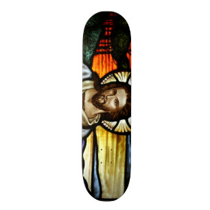 De Good Shepherd; Jezus op gekleurd glas Persoonlijk Skateboard