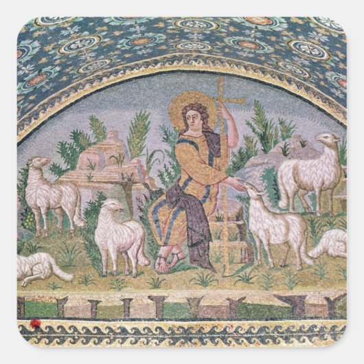 De Good Shepherd Vierkante Sticker (Voorkant)