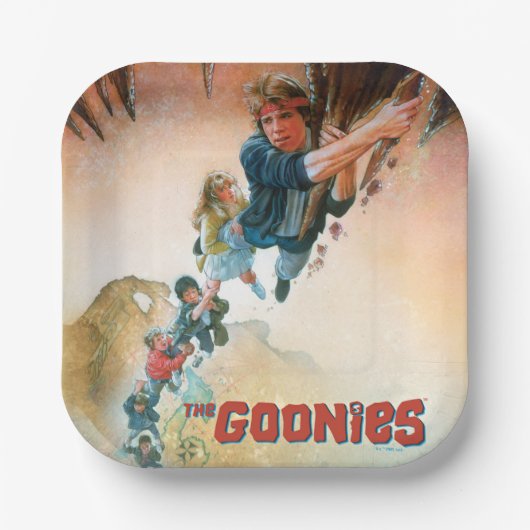 De goonies bedekken theatrale kunst papieren bordje (Voorkant)