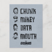 De goonies | Chunk, Mikey, Data, Mouth Briefkaart (Voorkant)