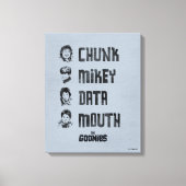 De goonies | Chunk, Mikey, Data, Mouth Canvas Afdruk (Voorkant)