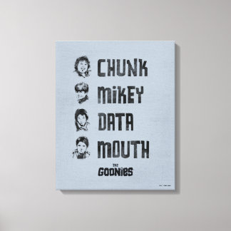 De goonies | Chunk, Mikey, Data, Mouth Canvas Afdruk
