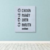 De goonies | Chunk, Mikey, Data, Mouth Canvas Afdruk (Insitu (Houten vloer))
