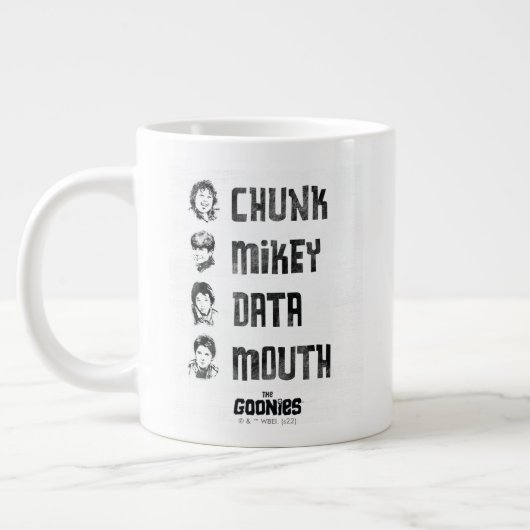 De goonies | Chunk, Mikey, Data, Mouth Grote Koffiekop (Links)