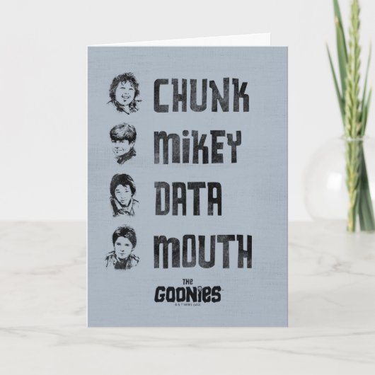 De goonies | Chunk, Mikey, Data, Mouth Kaart (Voorkant)