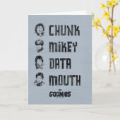De goonies | Chunk, Mikey, Data, Mouth Kaart (Gele Bloem)