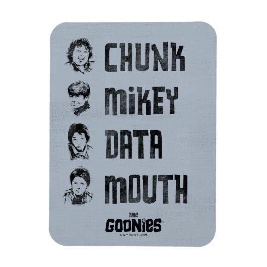 De goonies | Chunk, Mikey, Data, Mouth Magneet (Verticaal)