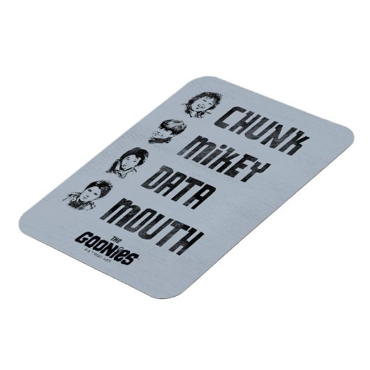 De goonies | Chunk, Mikey, Data, Mouth Magneet (Linkerzijde)