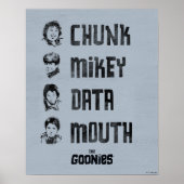 De goonies | Chunk, Mikey, Data, Mouth Poster (Voorkant)