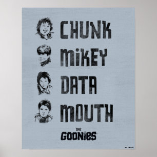 De goonies   Chunk, Mikey, Data, Mouth Poster