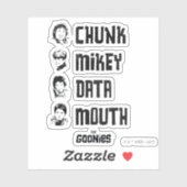 De goonies | Chunk, Mikey, Data, Mouth Sticker (Vel)