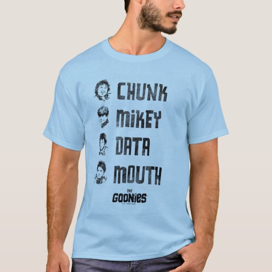 De goonies | Chunk, Mikey, Data, Mouth T-shirt (Voorkant)