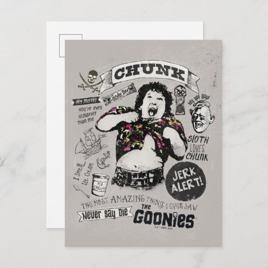 De Goonies Chunk Retro Collage Briefkaart (Voorkant / Achterkant)