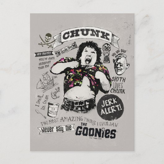 De Goonies Chunk Retro Collage Briefkaart (Voorkant)