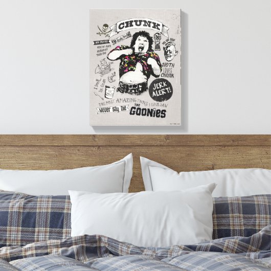 De Goonies Chunk Retro Collage Canvas Afdruk (Insitu (Slaapkamer))